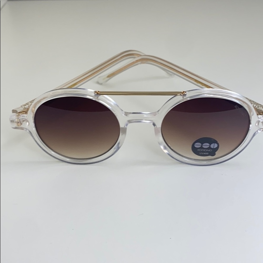 Komono Sunglasses NEW Vivien Clear round frame gold - Picture 11 of 16